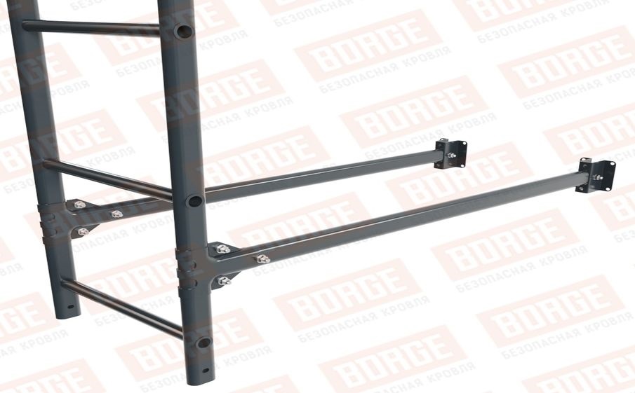 Лестница фасадная Borge (верхняя секция) оцинкованная RAL 7016, 2,7 м