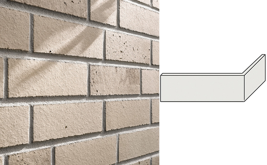 Клинкерная плитка угловая Stroeher Farbklang, 2113 light beige, 240*71*14 мм