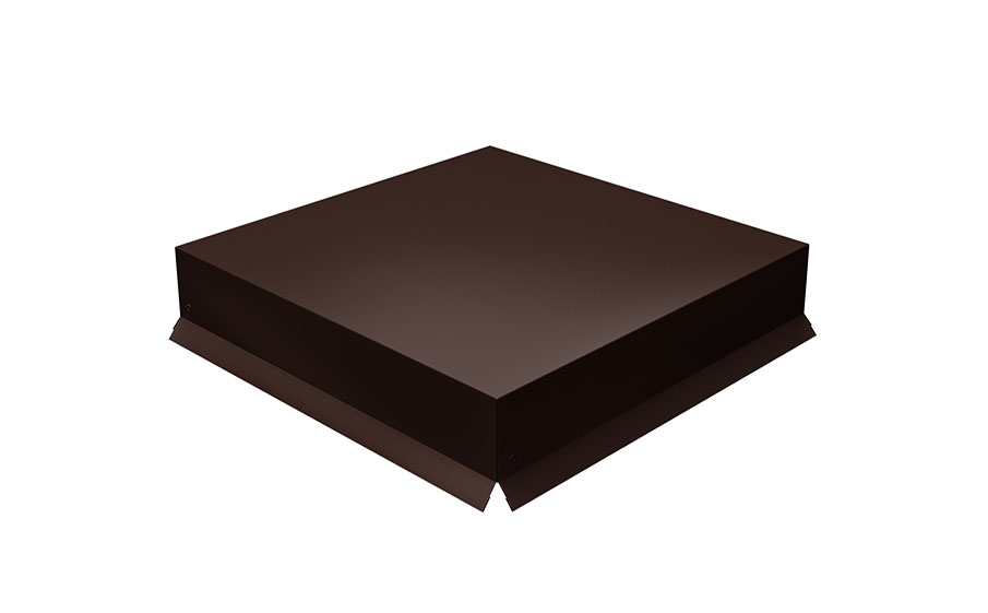 Колпак на столб Grand Line крышка 390*390 мм 0,5 Satin с пленкой RAL 8017