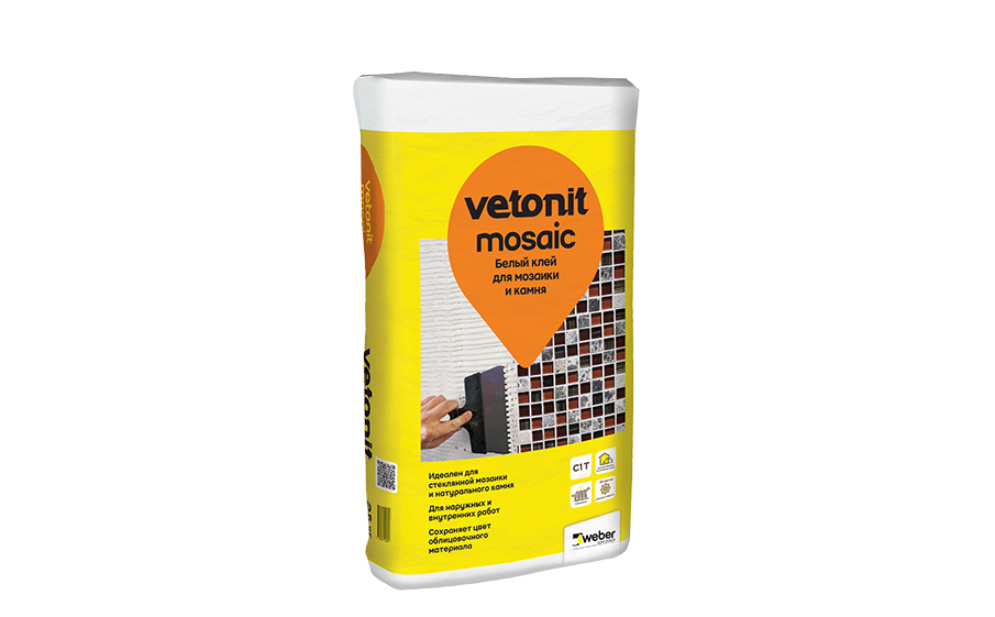 Клей для мозаики и камня vetonit mosaic, 25 кг