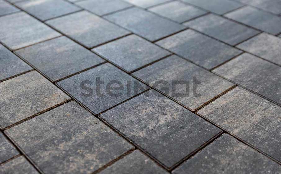 Плитка тротуарная Steingot Color Mix, Новый город, Штайн Блэк, толщина 80 мм