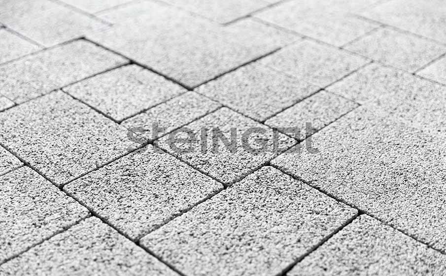 Плитка тротуарная Steingot Премиум, Бавария, Белый (Bianco Nero), комплект 4 шт, толщина 60 мм