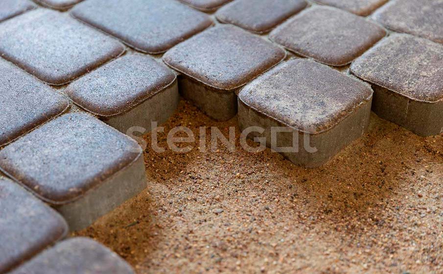 Плитка тротуарная Steingot Колормикс, Классика, Бурый камень (Stein Brown), комплект 3 шт, толщина 60 мм