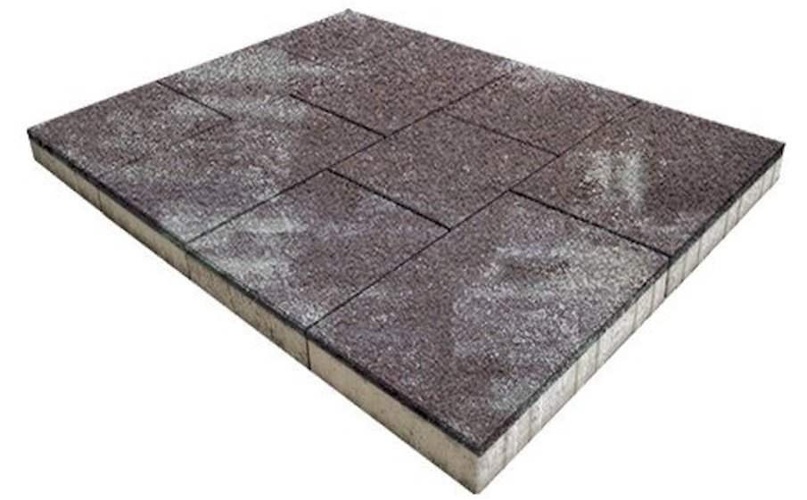 Плитка тротуарная SteinRus Инсбрук Ланс Б.5.Псм.6, Native, ColorMix Браун, толщина 60 мм