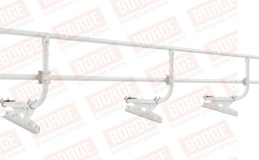 Кровельное ограждение Borge для фальцевой кровли оцинкованное RAL 9003, 300*60 см