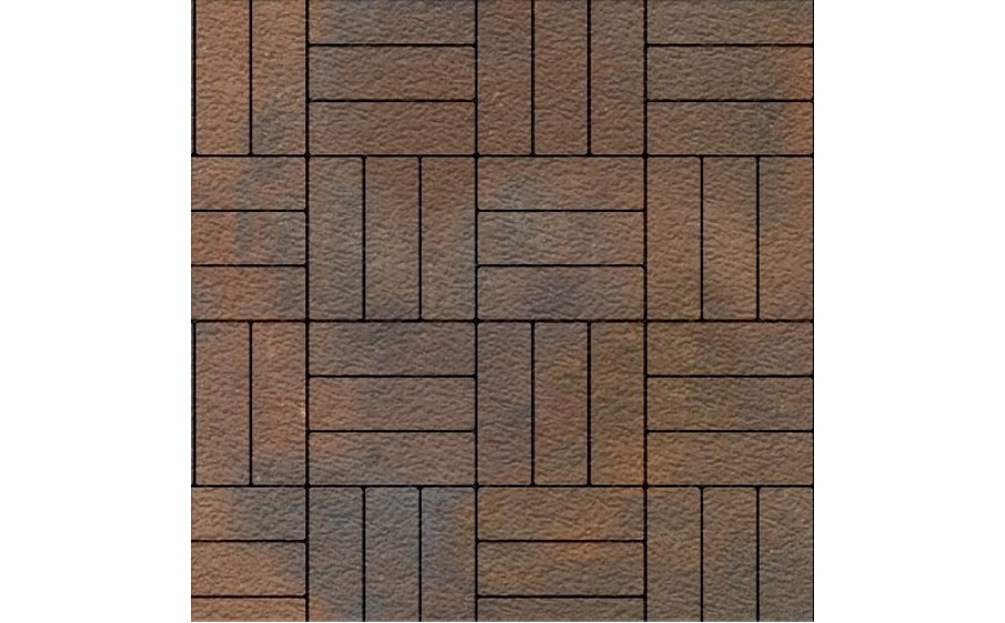 Плитка тротуарная SteinRus Паркет Б.2.П.6, Old-age, ColorMix Штайнрус, 210*70*60 мм