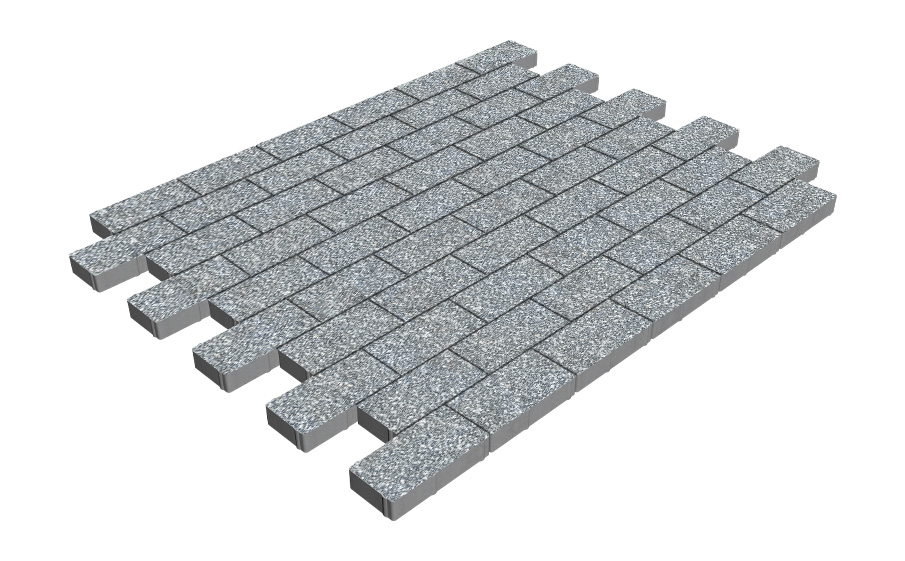 Плитка тротуарная SteinRus Прямоугольник А.6.П.4, Backwash, Селигер, 200*100*40 мм