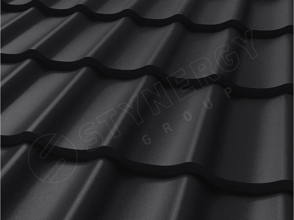 Металлочерепица Stynergy СМ Классик Rooftop Бархат RAL 9005