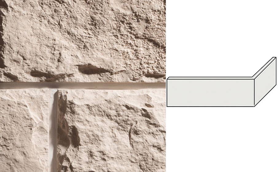 Облицовочный камень Leonardo Stone угловой элемент Бретань 335/100*200*25 мм 404