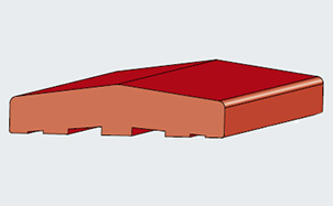 Клинкерный заборный элемент Terca Donkerbruin, темно-коричневый глазурованный, 105x280x30 мм
