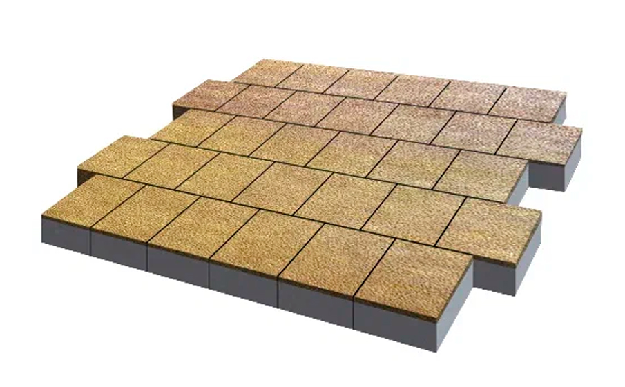 Плитка тротуарная SteinRus Валенсия Б.3.К.8, Native, ColorMix Брайс, 300*300*80 мм