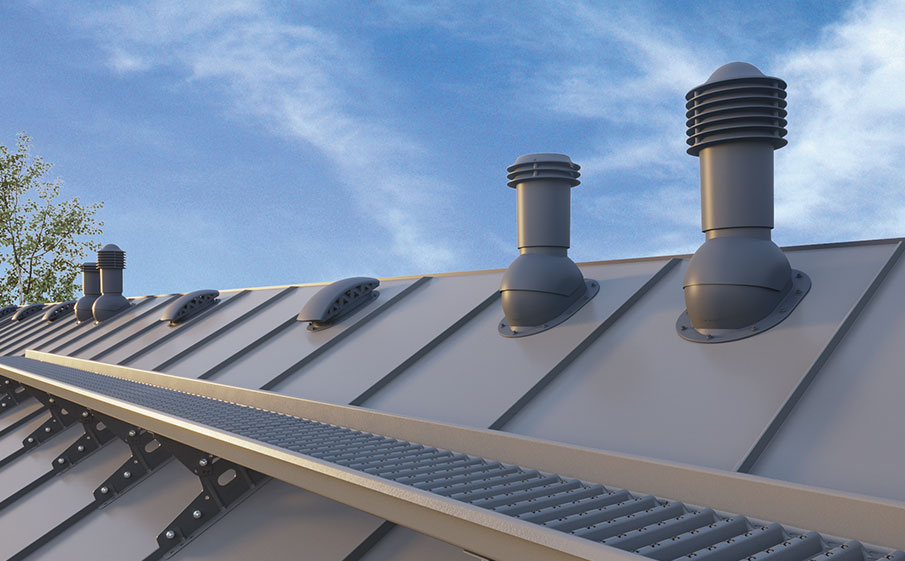 Роторная вентиляция Viotto для готовой мягкой и фальцевой кровли d=110 мм неутепленная, RAL 8017 коричневый