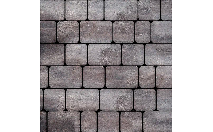 Плитка тротуарная SteinRus Инсбрук Альт А.1.Фсм.4, Old-age, ColorMix Умбра, толщина 40 мм
