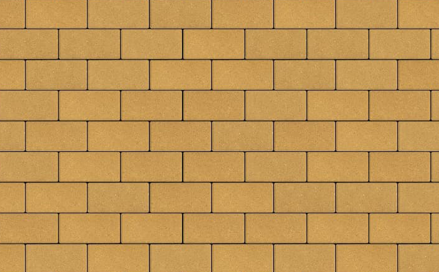 Тротуарная плитка Steingot Моноцвет, Прямоугольник, желтый, 200*100*100 мм