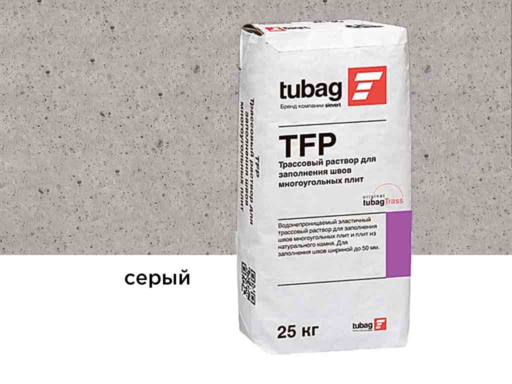 Трассовый раствор для заполнения швов многоугольных плит tubag TFP серый, 25 кг