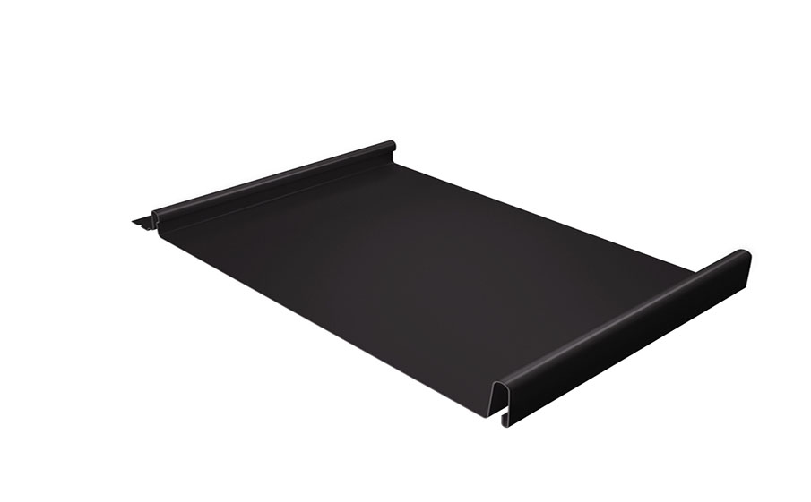 Фальцевая кровля Grand Line Кликфальц® с пленкой на замках Satin Matt RR 32 темно-коричневый