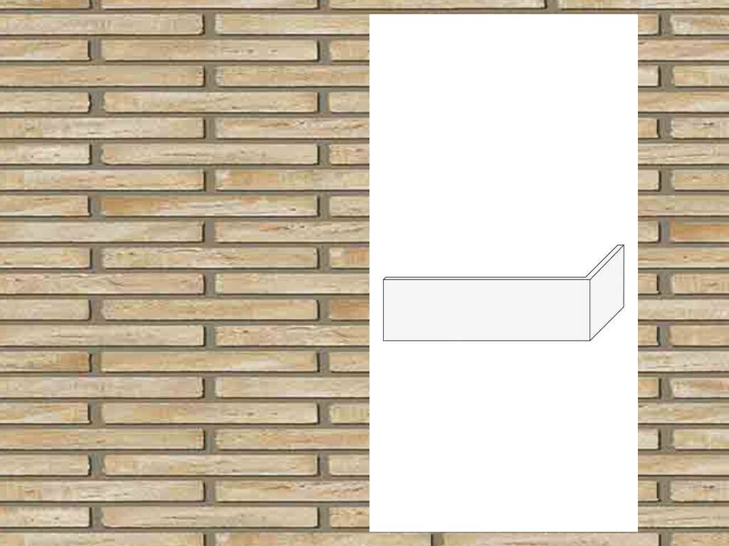 Гибкий кирпич StoCleyer B, угловой элемент 4/4 corner, 71210 желтый, 400/100*40*4-8 мм 