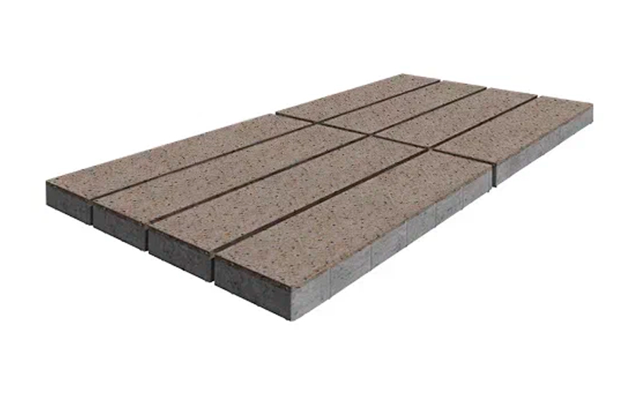 Плитка тротуарная SteinRus Гранада Б.7.П.8 Backwash, Грейзен, 600*200*80 мм