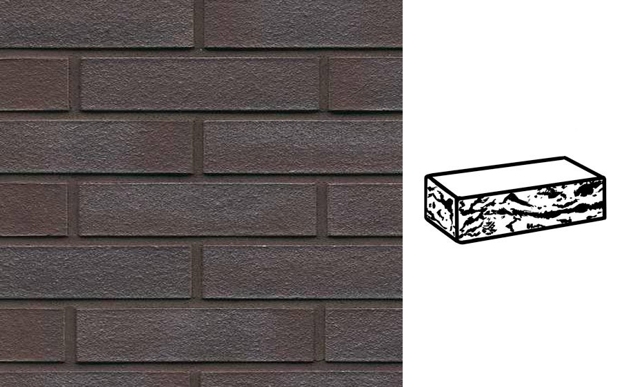 Кирпич клинкерный Muhr 20 Graphitschwarz готик, 240*115*52 мм