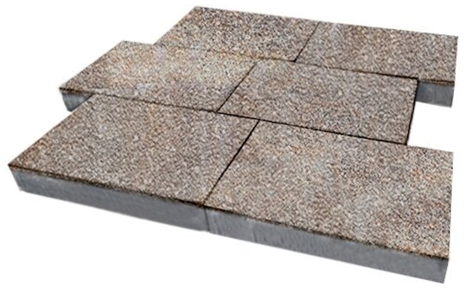 Плитка тротуарная SteinRus, Парк Плейс Б.3.П.6, Native, ColorMix Берилл, 600*300*60 мм