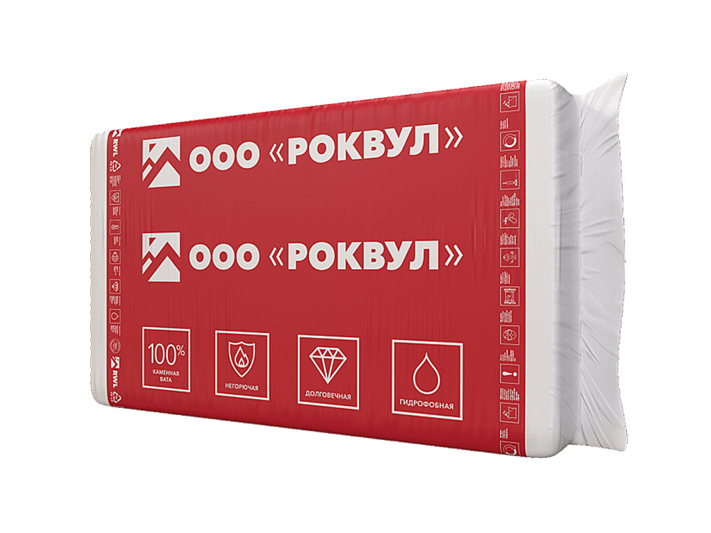 Утеплитель РОКВУЛ КАРКАС БАТТС, 6 шт/уп, 1000*600*100 мм