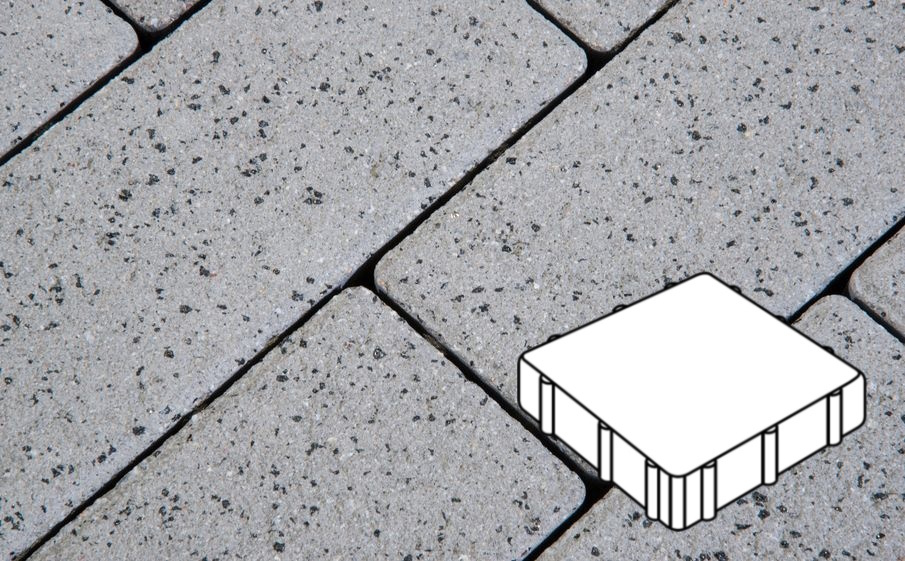 Плитка тротуарная Готика Granite FERRO, Квадрат В.3.К.8, Белла Уайт 300*300*80 мм