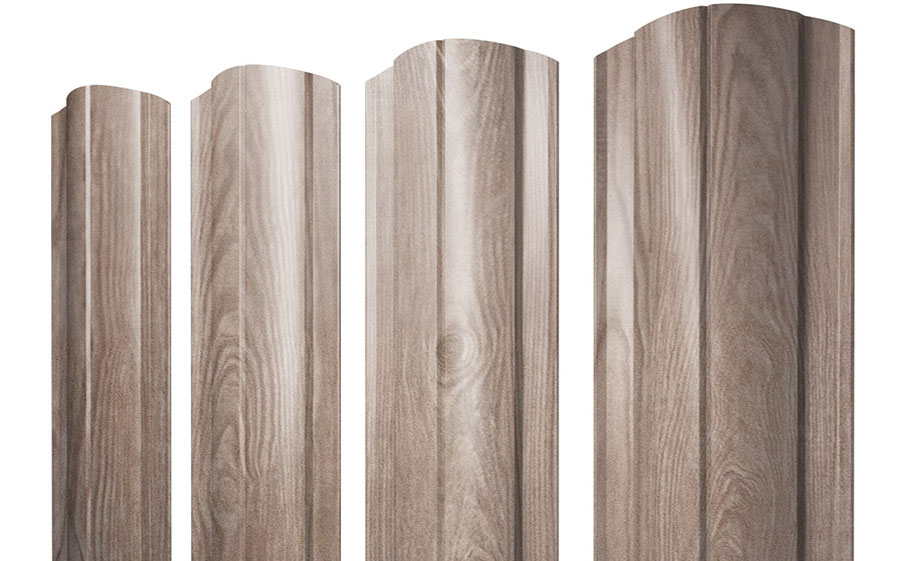 Штакетник Круглый фигурный Print Elite White Wood