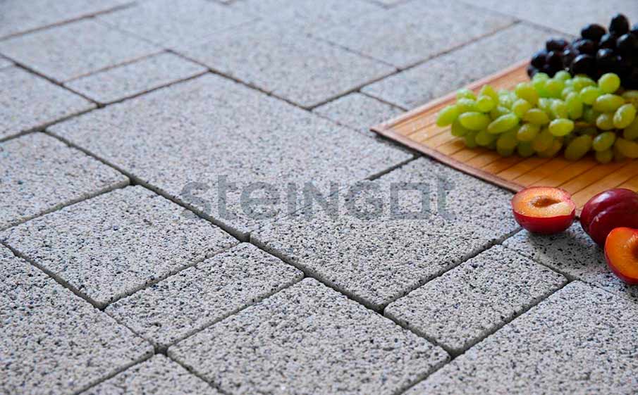Плитка тротуарная Steingot Премиум, Бавария, Белый (Bianco Nero), комплект 4 шт, толщина 60 мм