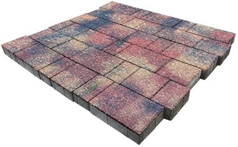 Плитка тротуарная SteinRus, Бельпассо Б.23(М).Псм.6, Native, ColorMix Оригон, толщина 60 мм