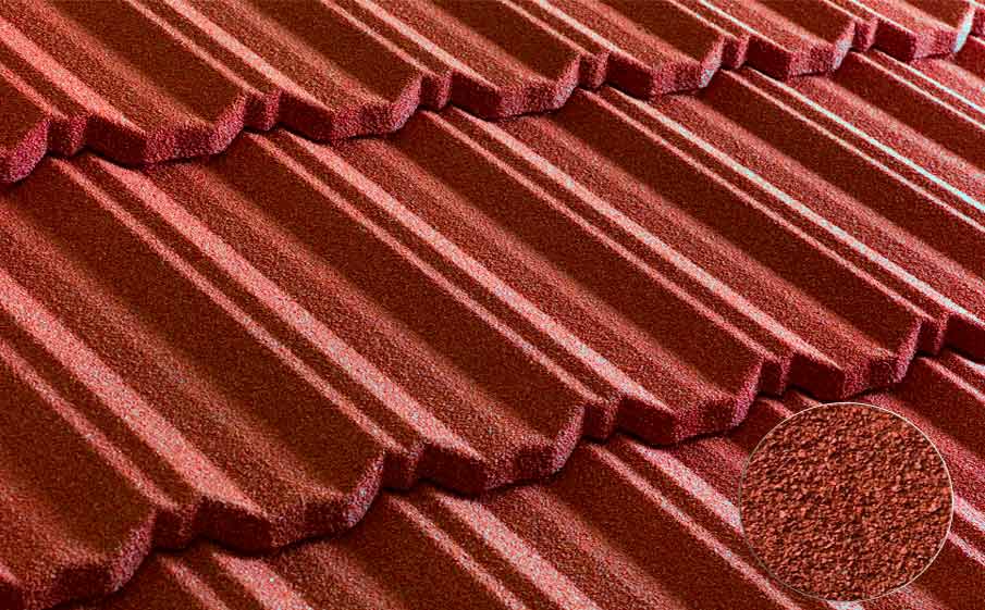 Композитная черепица рядовая Metrotile Classic Red