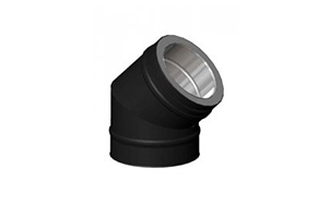 Отвод Schiedel PERMETER 50 45 град. черный, D 350/450 мм