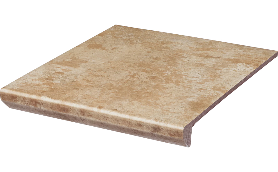Клинкерная ступень с капиносом Paradyz Ilario Beige, 330*300*11 мм