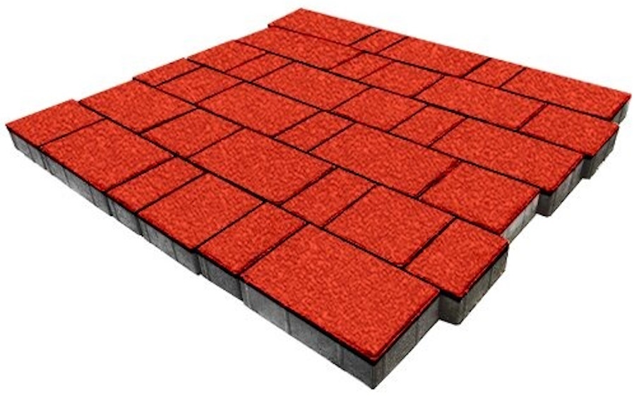 Плитка тротуарная SteinRus Новый город Б.7.Фсм.6, Native, красный, толщина 60 мм
