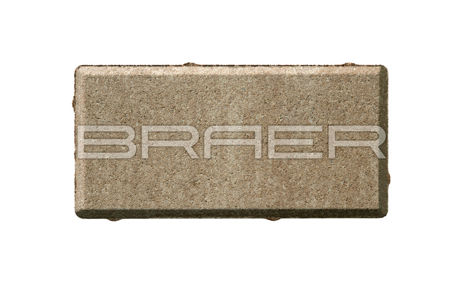 Плитка тротуарная BRAER Прямоугольник Color Mix Миндаль, 200*100*40 мм