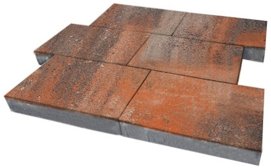 Плитка тротуарная SteinRus Парк Плейс Б.3.П.8 гладкая, ColorMix Рей, 600*300*60 мм