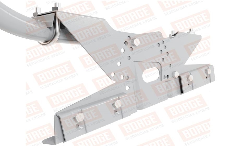 Кровельное ограждение Borge для фальцевой кровли оцинкованное RAL 7004, 300*90 см