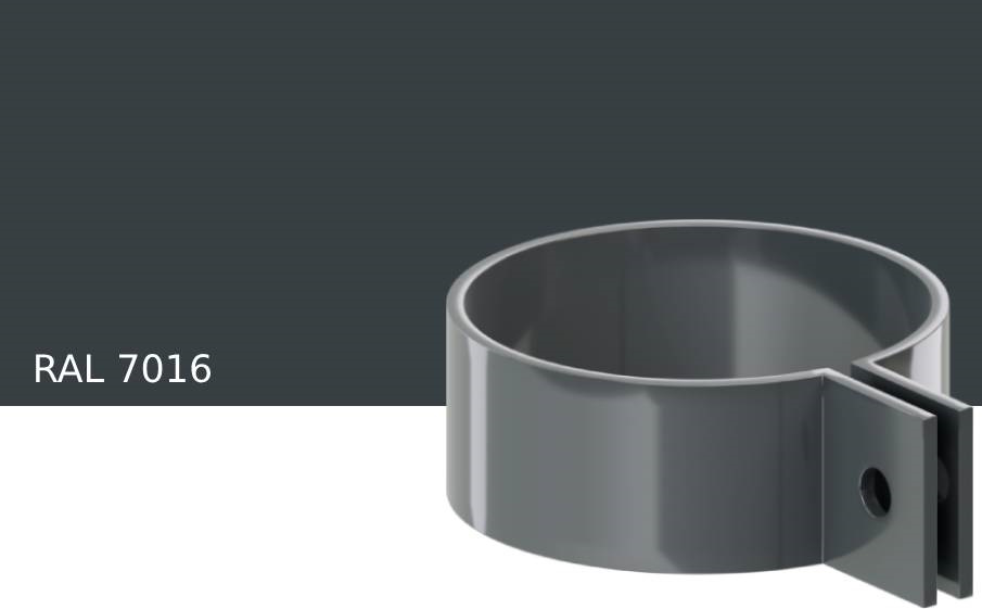 Хомут трубы KROP PVC для системы D 75/63 мм, RAL 7016