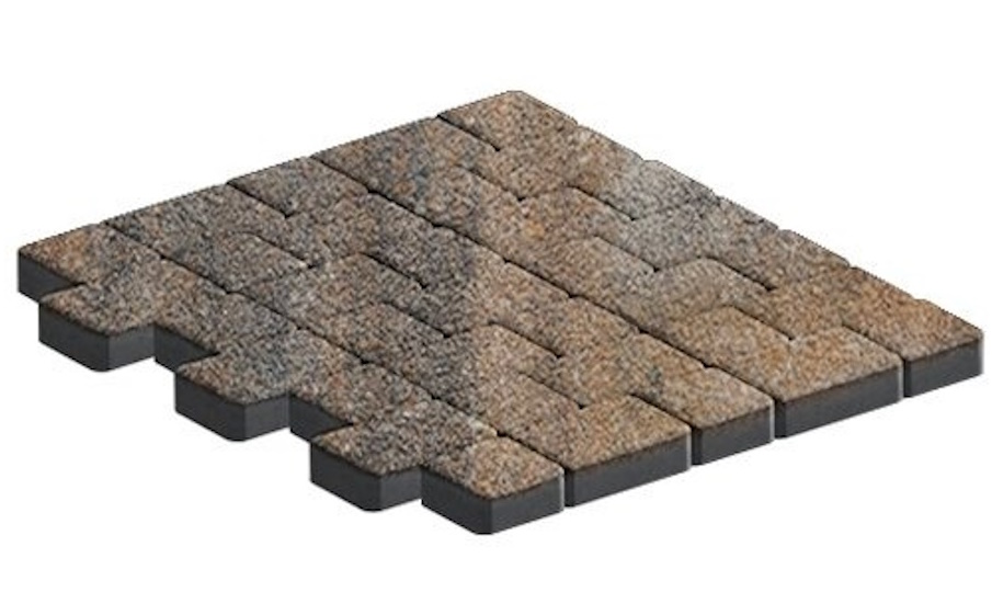 Плитка тротуарная SteinRus, Инсбрук Альт Дуо А.3(С).Фсм.4, Native, ColorMix Рей, толщина 40 мм