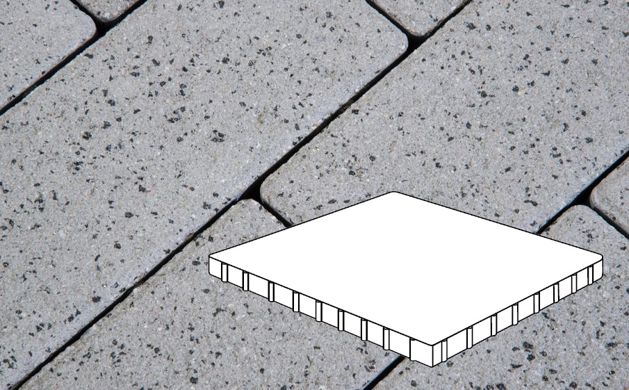 Плитка тротуарная Готика, Granite FERRO, Плита Б.10.К.10, Белла Уайт, 1000*1000*100 мм