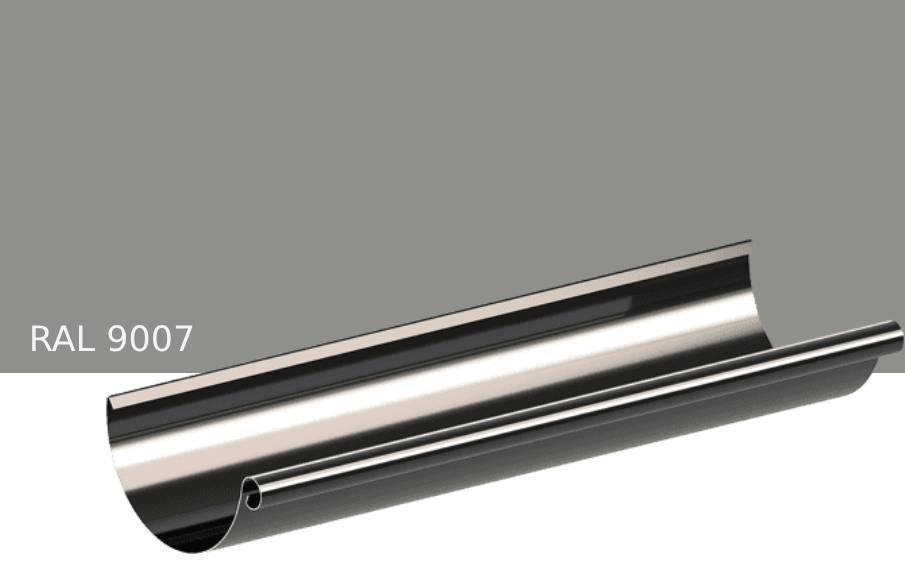 Желоб водосточный KROP STAL для системы D 150/100 мм, RAL 9007, 3 м
