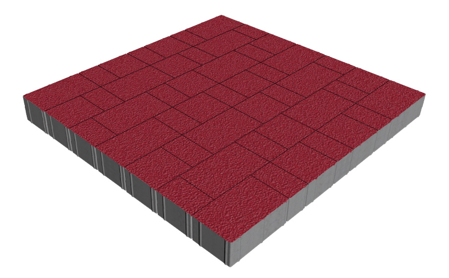 Плитка тротуарная SteinRus Новый город Рид В.8.Псм.8, Native, винный, толщина 80 мм