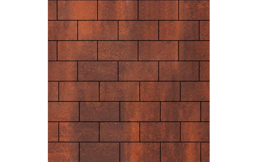 Плитка тротуарная SteinRus Прямоугольник В.6.П.8 гладкая, ColorMix Брук, 200*100*80 мм