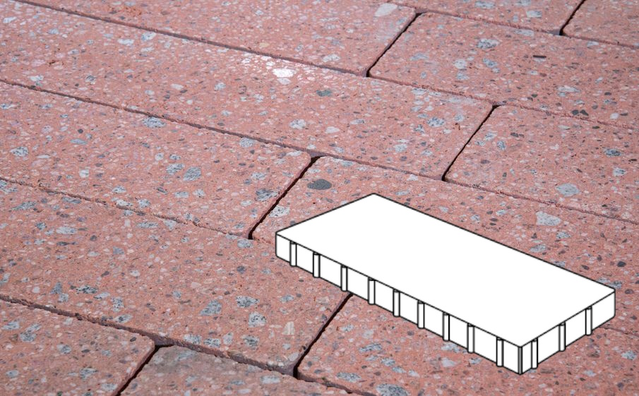 Плитка тротуарная Готика, City Granite FINO, Плита Б.9.П.10, Травертин, 900*300*100 мм