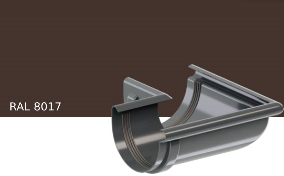 Угол желоба внешний KROP PVC 90 градусов для системы D 75/63 мм, RAL 8017
