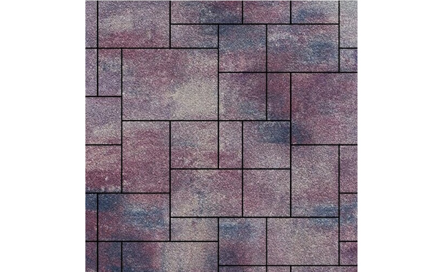 Плитка тротуарная SteinRus Инсбрук Альпен Б.7.Псм.6 Native, ColorMix Каратау, толщина 60 мм