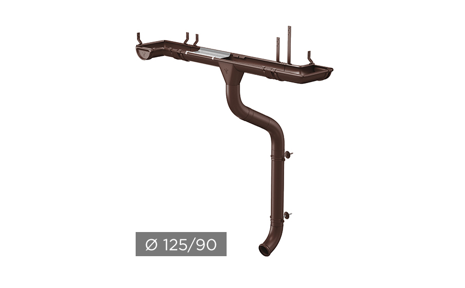 Водосточная система Aquasystem PURAL MATT 125/90 мм RAL 8017