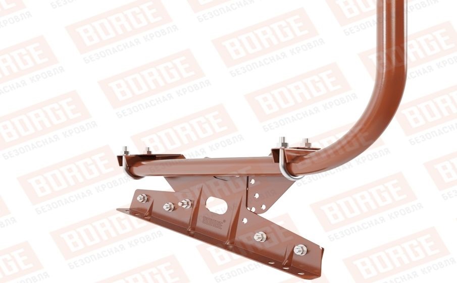 Кровельное ограждение Borge для фальцевой кровли оцинкованное RAL 8004, 300*120 см