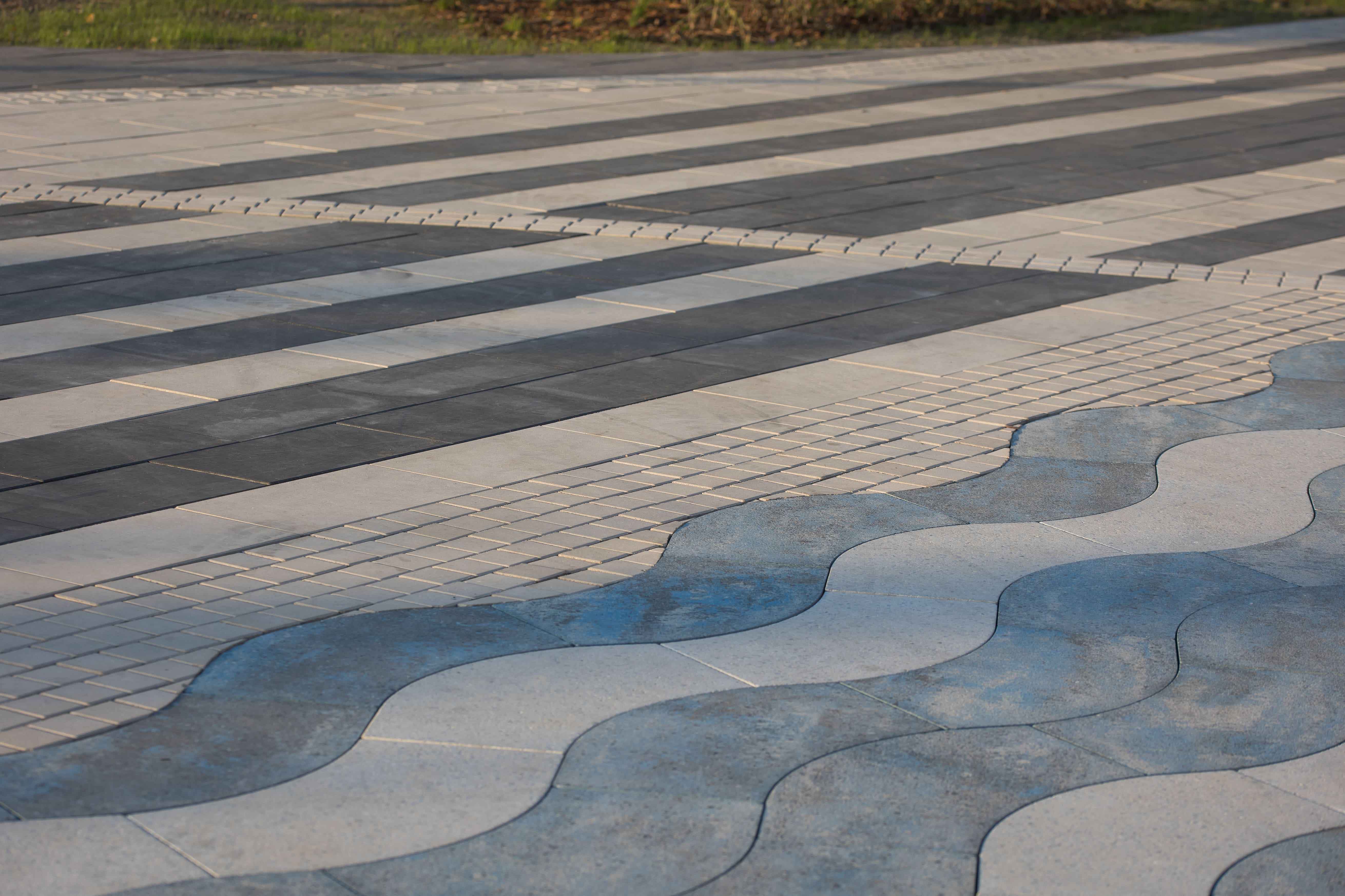 Плитка тротуарная Готика, Granite FINERRO, Плита S, Азул Бахия, 720/480*300*100 мм