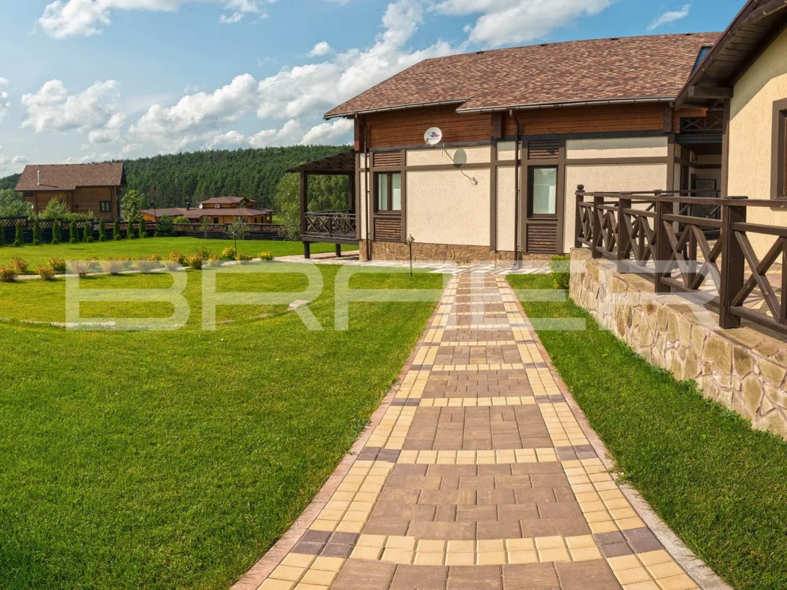 Плитка тротуарная BRAER Старый город Ландхаус Color Mix Мускат, толщина 60 мм