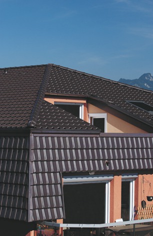 Керамическая черепица боковая правая Koramic Alegra 9 Dark Brown Engobe